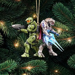Halo Master Chief & Arbiter Keepsake Christmas Ornament Halo Game Xmas Ornament