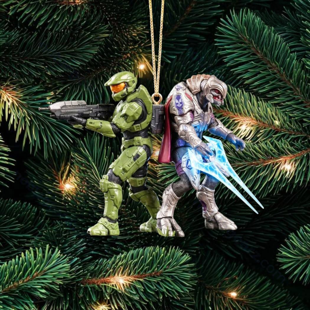 Halo Master Chief & Arbiter Keepsake Christmas Ornament Halo Game Xmas Ornament