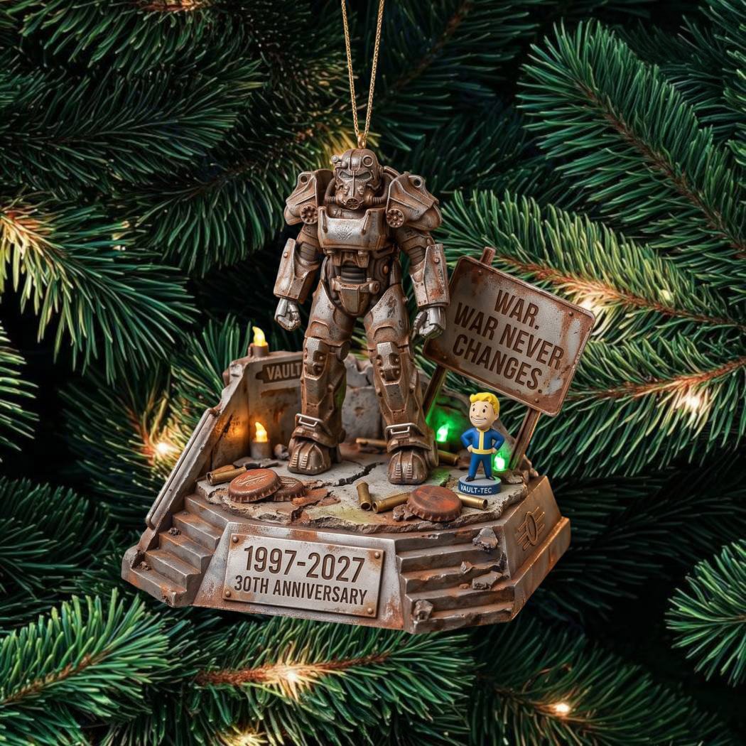 Fallout Power Armor 30th Anniversary Christmas Ornament Fallout Fan Xmas Ornament