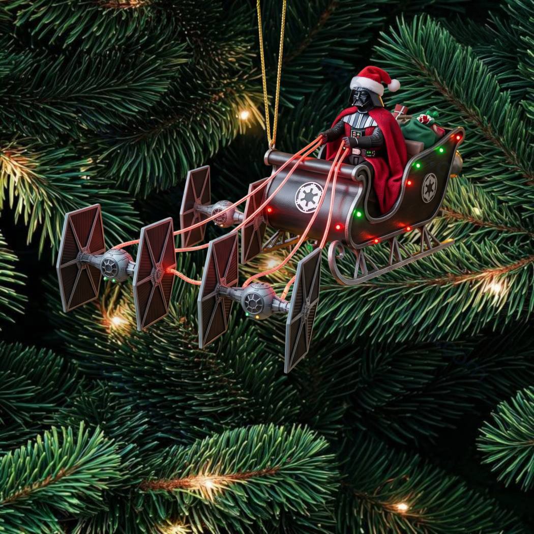 Darth Vader Santa Sleigh Christmas Ornament Darth Vader Fan Xmas Ornament Son Gifts