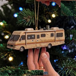 Breaking Bad Krystal Ship RV 1986 Fleetwood Bounder Christmas Ornament Xmas Merch