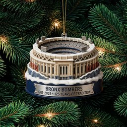 Bronx Bombers Yankee Stadium Baseball Christmas Ornament Bronx Bombers Xmas Ornament