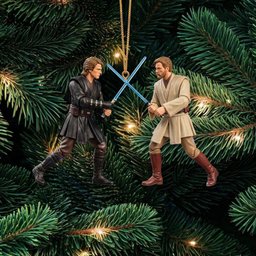 Anakin Vs Obi-Wan Lightsaber Duel Christmas Ornament Star Wars Fan Xmas Ornament