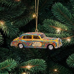 John Lennon 85th Anniversary Psychedelic Car Christmas Ornament John Lennon Xmas Merch