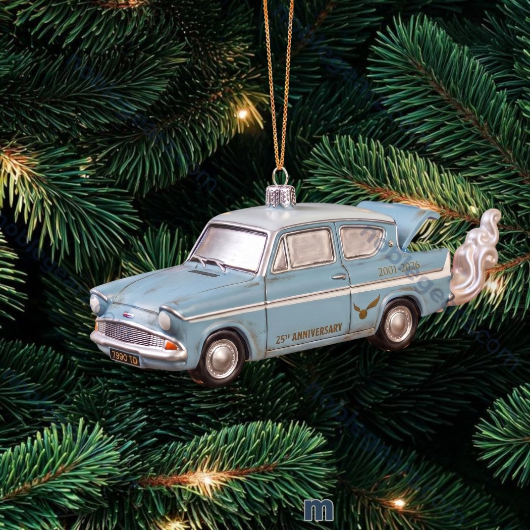 Ford Anglia Harry Potter Flying Car Christmas Ornament Harry Potter Lover Xmas Ornament