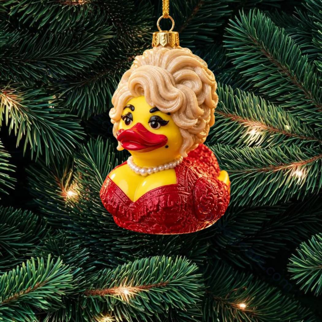 Dolly Parton Rubber Duck Christmas Ornament Dolly Fan Ornament Xmas Gift For Fan