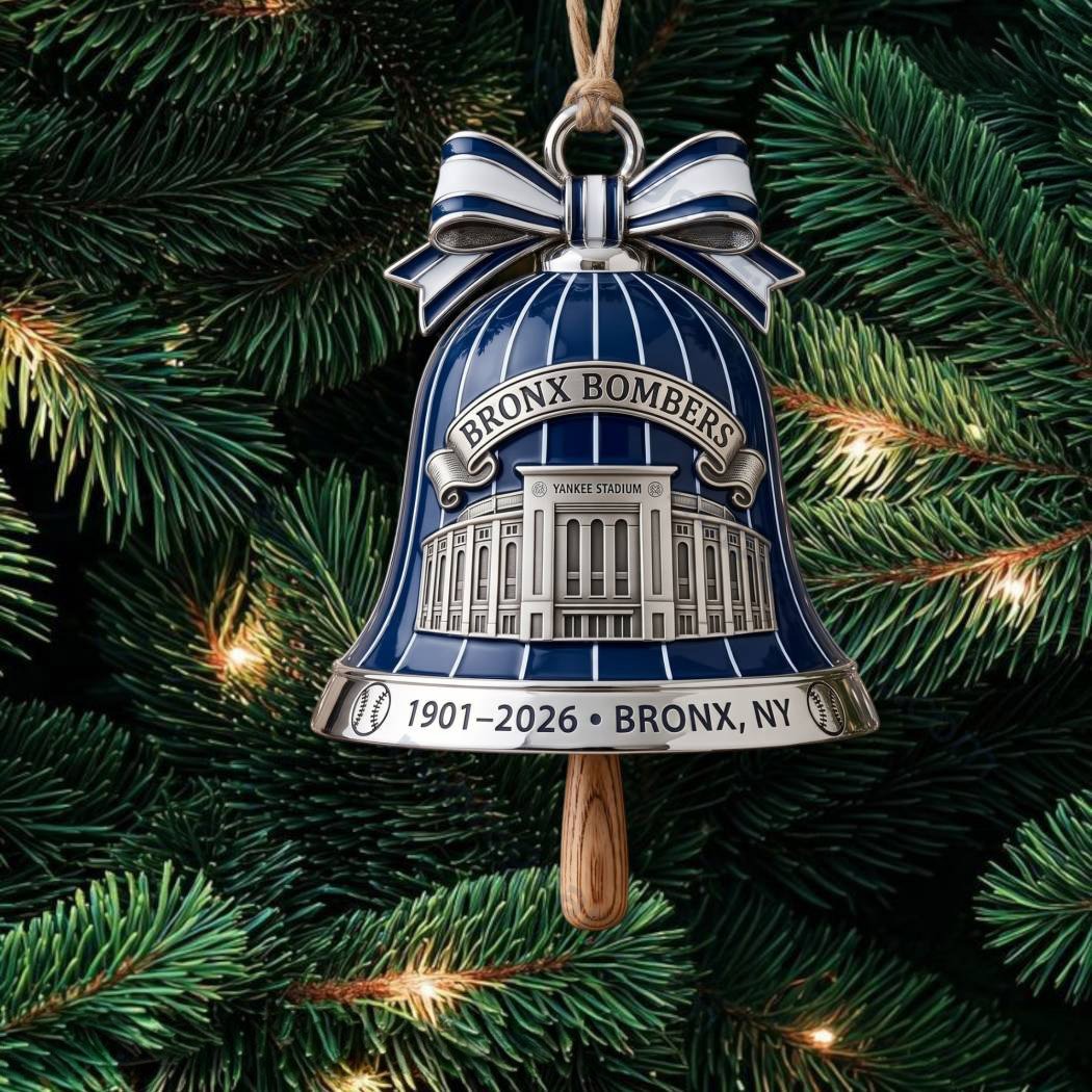 New York Yankees Bronx Bombers Yankee Stadium Bell Christmas Ornament Yankees Xmas Merch
