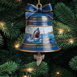 Jaws 50th Anniversary Movie Bell Christmas Ornament Jaws Fan Xmas Ornament Gifts
