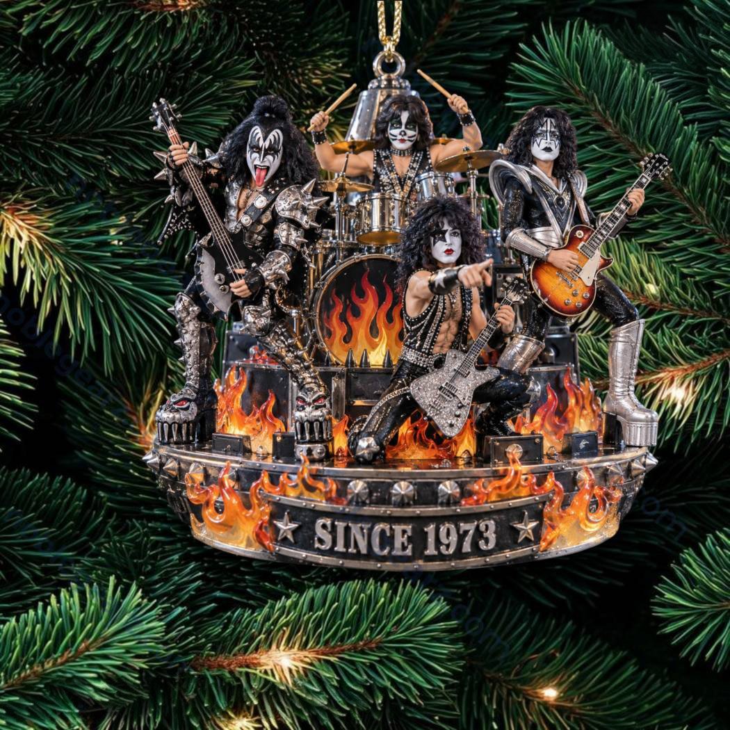 KISS Band Rock And Roll All Nite Christmas Ornament KISS Band Xmas Ornament Fan Gift