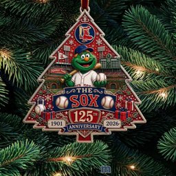 Boston Red Sox Wally The Green Monster 125th Anniversary Christmas Ornament Boston Ornament