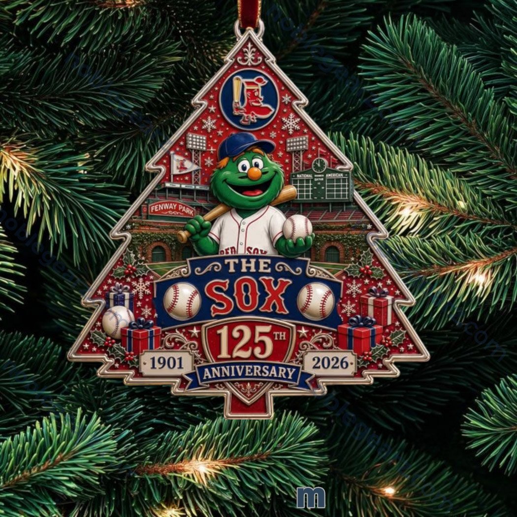 Boston Red Sox Wally The Green Monster 125th Anniversary Christmas Ornament Boston Ornament