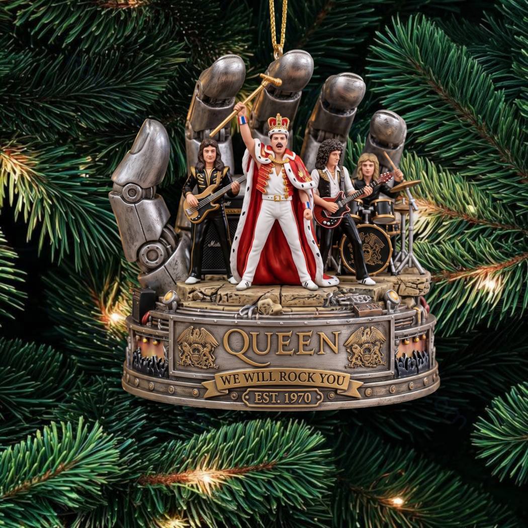 Queen Band Rock Band News Of The World Robot Hand Christmas Ornament Queen Xmas Merch