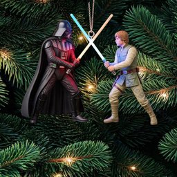 Darth Vader Vs Luke Lightsaber Clash Christmas Ornament Star Wars Fan Xmas Ornament