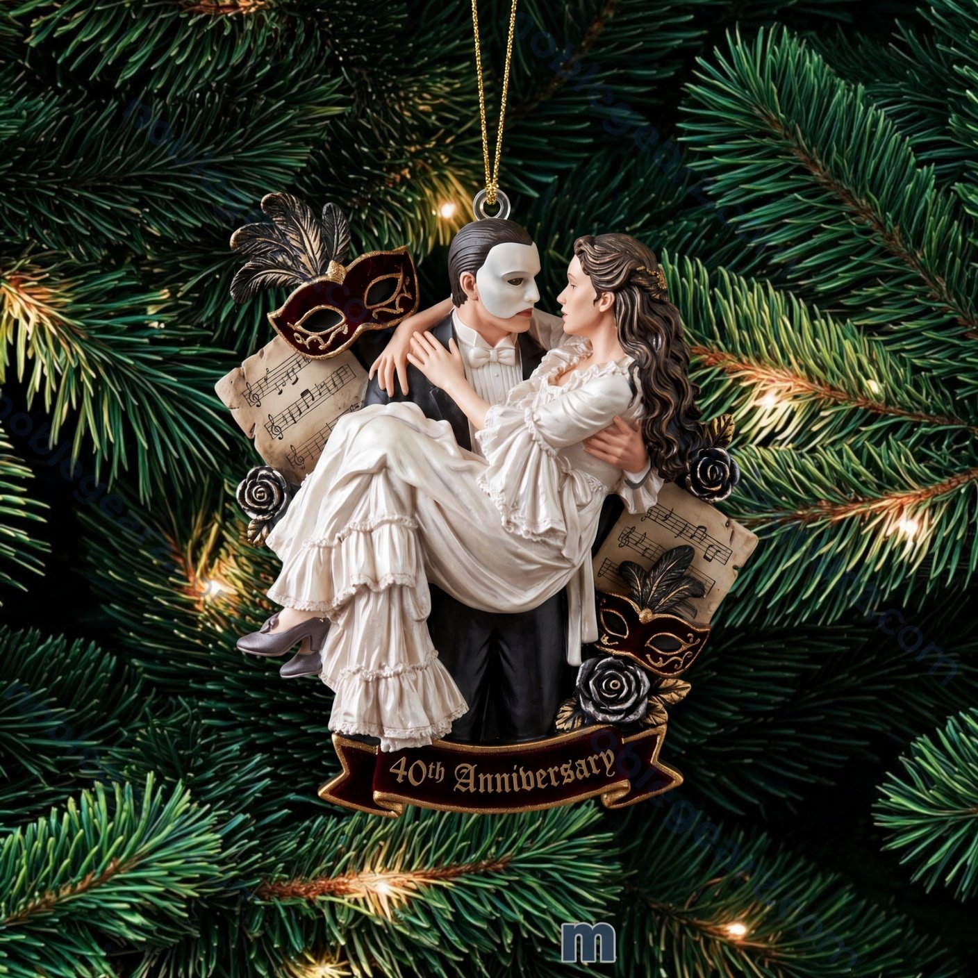 The Phantom Of The Opera 40th Anniversary Christmas Ornament Holiday Xmas Ornament_