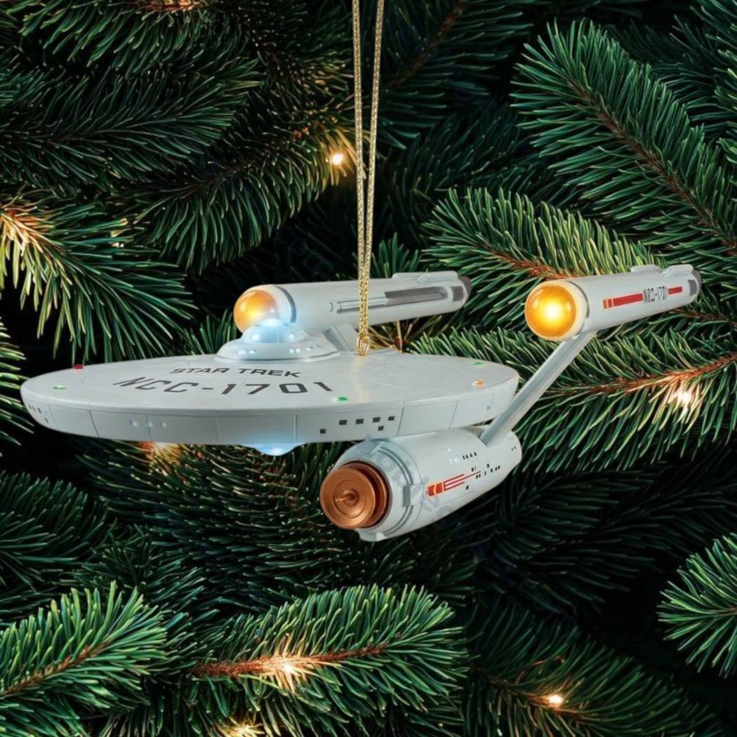 USS Enterprise Christmas Ornament Star Trek Fan Xmas Ornament Gift For Husband_