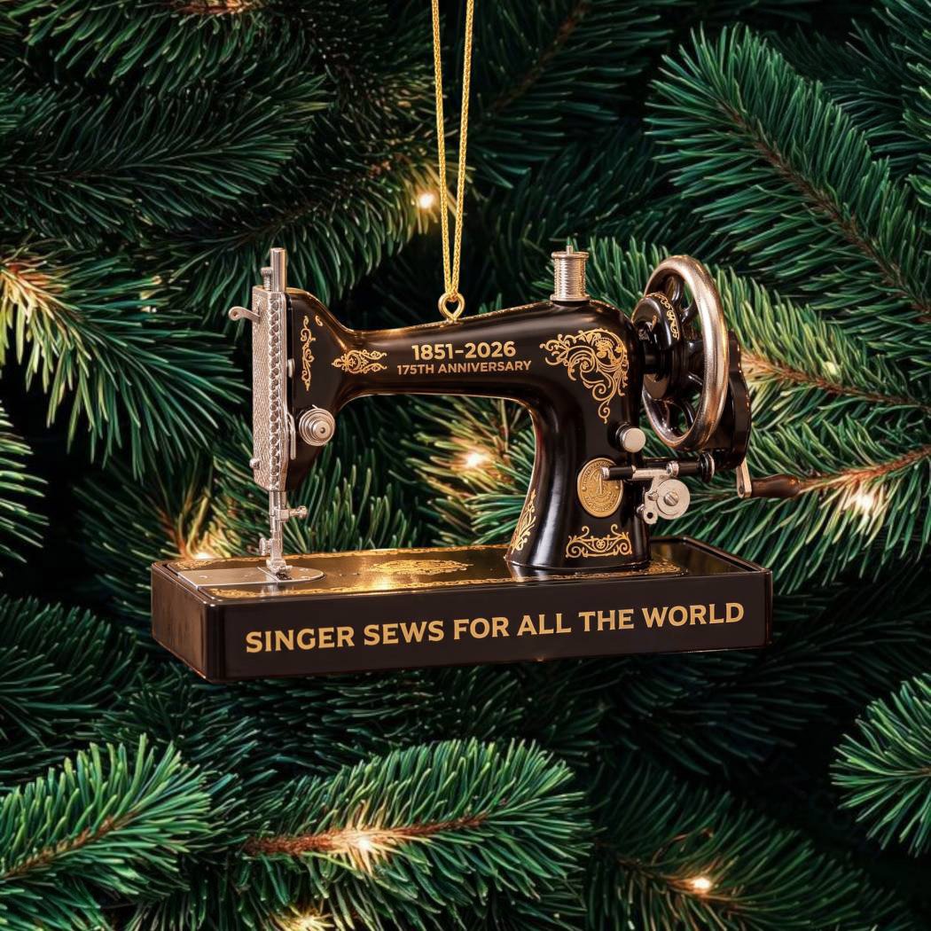 Singer 175th Anniversary Vintage Sewing Machine Christmas Ornament Vintage Xmas Ornament