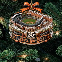 Oriole Park 35th Anniversary Let_s Go O_s Christmas Ornament Oriole Park Xmas Ornament