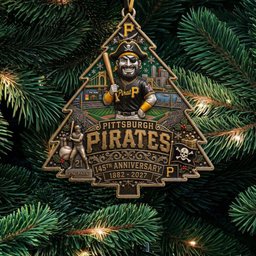 Pittsburgh Pirates 145th Anniversary Tree Christmas Ornament Pirates Fan Xmas Merch