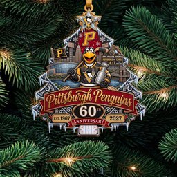 Pittsburgh Penguins 60th Anniversary Tree Christmas Ornament Penguins Fan Xmas Merch