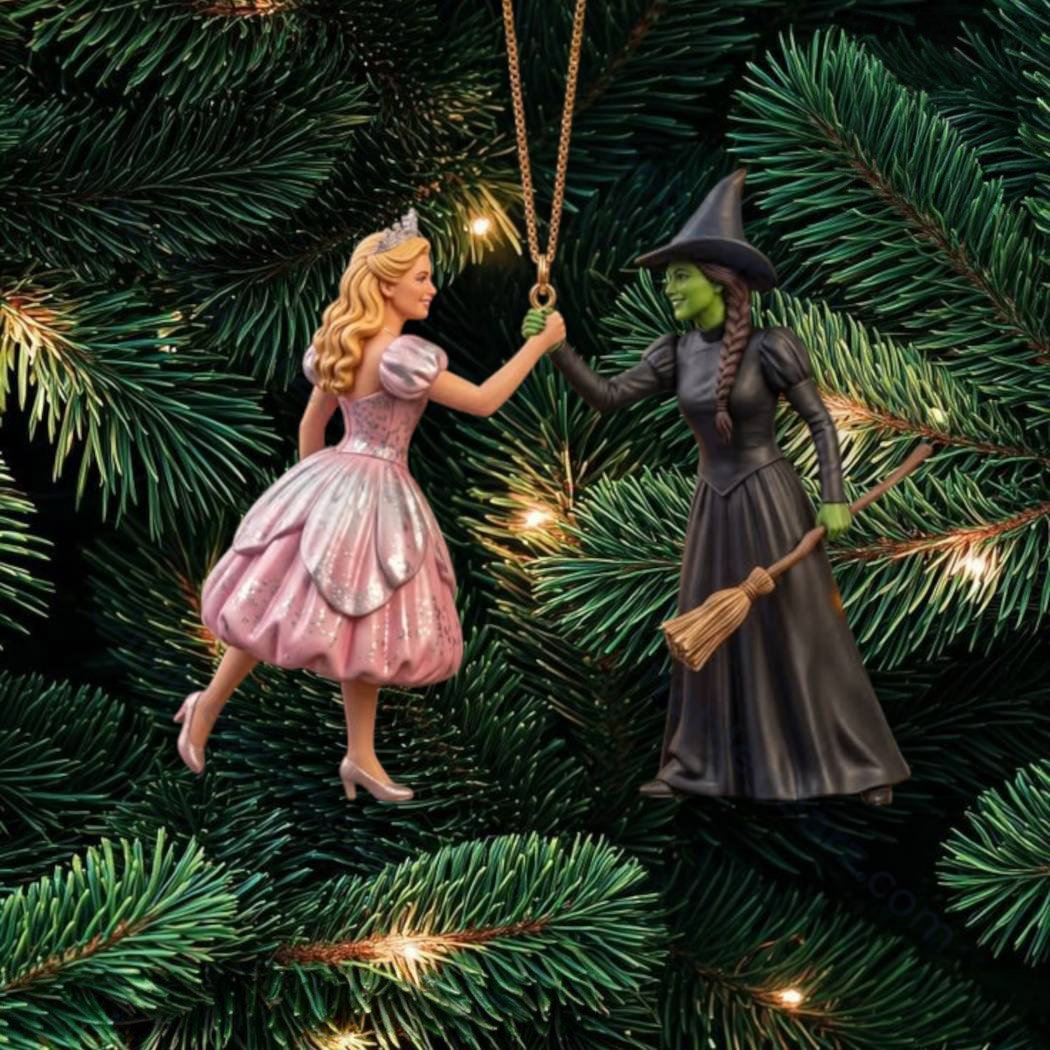 Wicked Elphaba And Glinda Christmas Ornament Wicked Fan Xmas Ornament Holiday Gifts