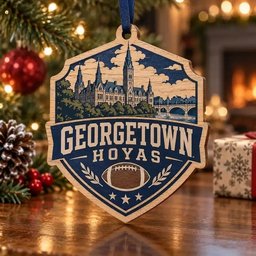 Georgetown Hoyas Christmas Ornament Holiday Tree Decoration Fan Gift