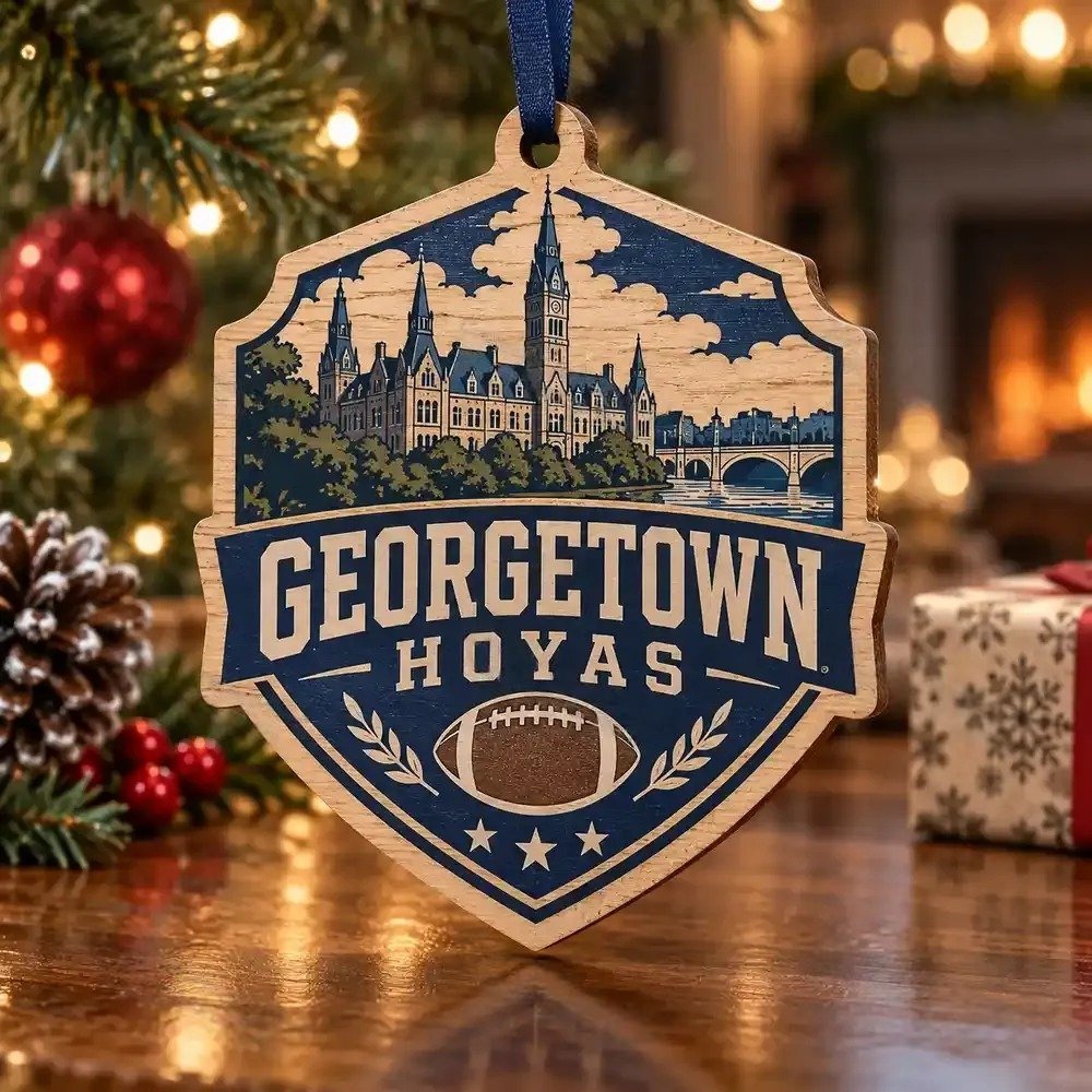 Georgetown Hoyas Christmas Ornament Holiday Tree Decoration Fan Gift
