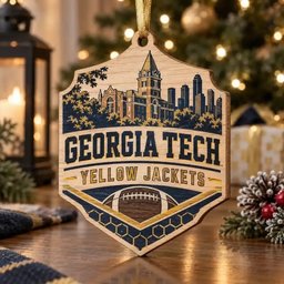 Georgia Tech Yellow Jackets Christmas Ornament Holiday Tree Decor Gift for Him