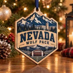 Nevada Wolf Pack Christmas Ornament Xmas Hanging Tree Decor Football Fans Gift_