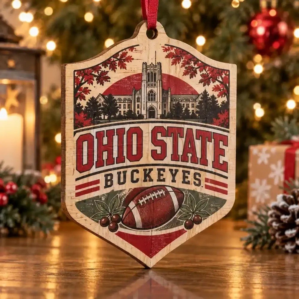 Ohio State Buckeyes Christmas Ornament Holiday Tree Decor Fan Gift