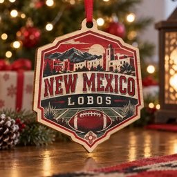New Mexico Lobos Christmas Ornament Holiday Tree Decoration Fan Gift