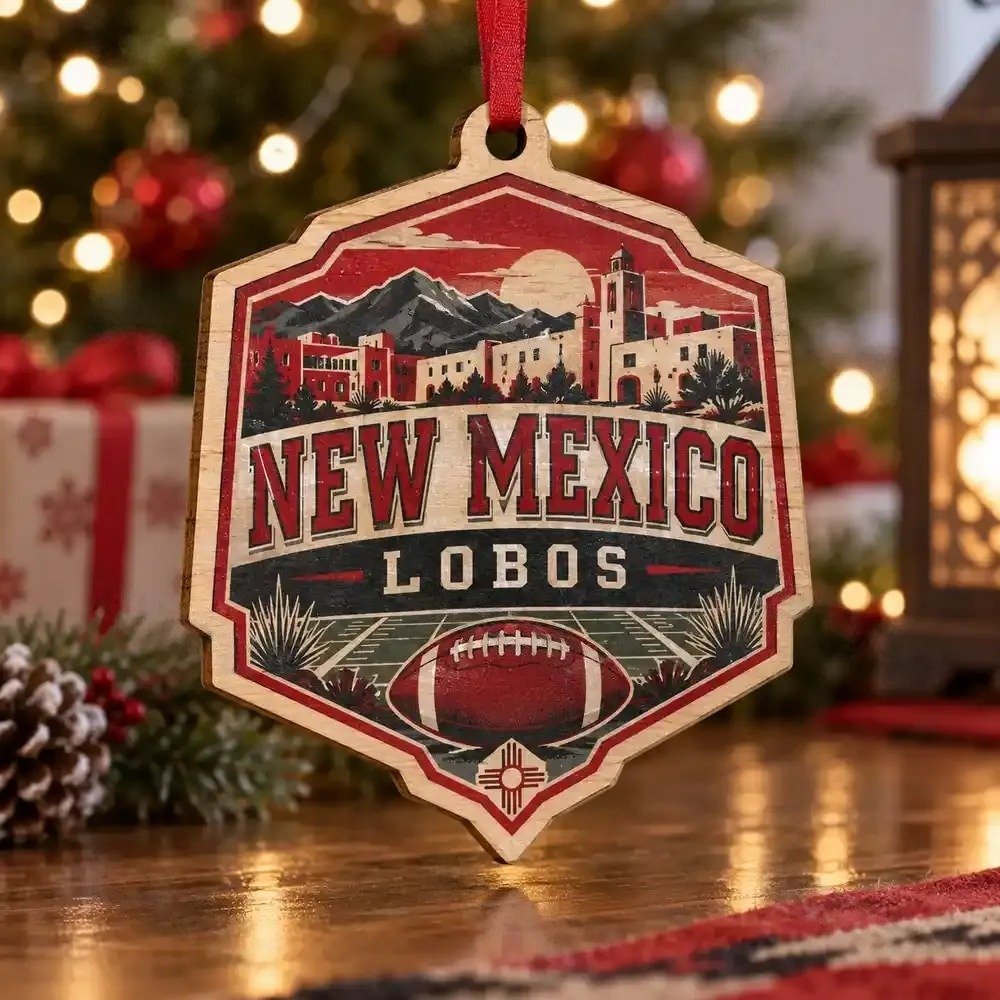 New Mexico Lobos Christmas Ornament Holiday Tree Decoration Fan Gift