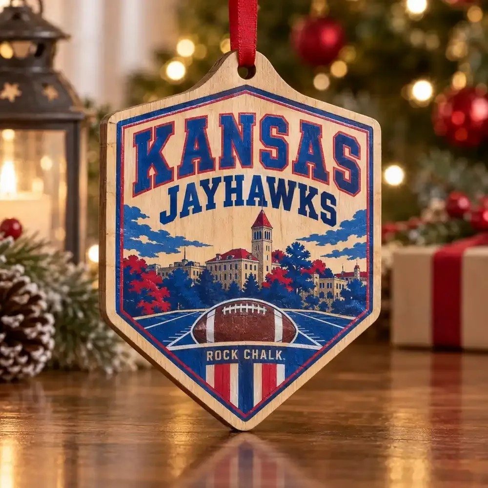 Kansas Jayhawks Christmas Ornament Christmas Tree Decor Fans Gifts