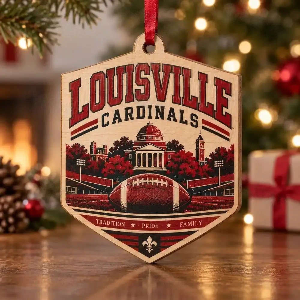 Louisville Cardinals Christmas Ornament Holiday Tree Decoration Fan Gift