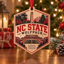 NC State Wolfpack Christmas Ornament Holiday Tree Decoration Fans Gift