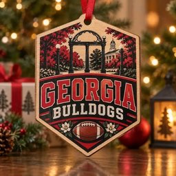 Georgia Bulldogs Christmas Ornament Holiday Tree Decoration Fan Gift(1)
