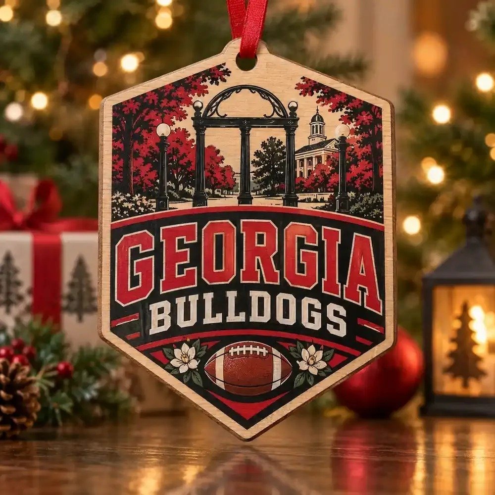 Georgia Bulldogs Christmas Ornament Holiday Tree Decoration Fan Gift(1)