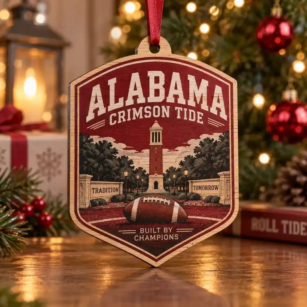 Alabama Crimson Tide Christmas Ornament Indoor Holiday Decorations Xmas Gift