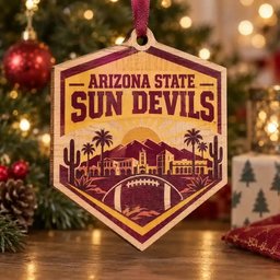 Arizona State Sun Devils Christmas Ornament Holiday Tree Decoration Fan Gift