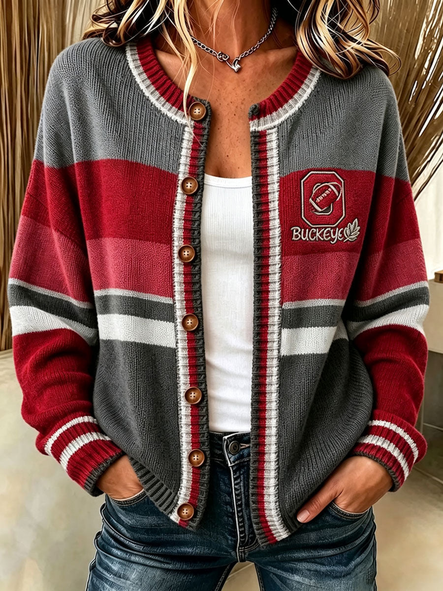Ohio State Buckeyes Football Merch Buckeyes Cardigan Ohio State Pride Clothing