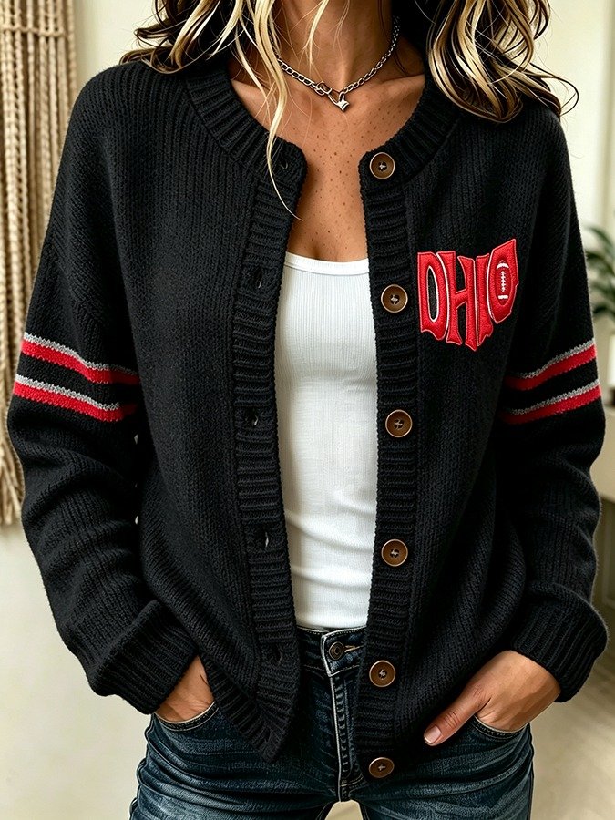 Ohio State Buckeyes Football Merch Ohio Cardigan Buckeye Pride Apparel Mom Gifts