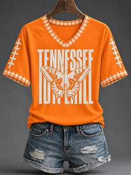 Tennessee Football x Dolly Parton Merch V-Neck Shirt Tennessee Pride Clothes Gifts