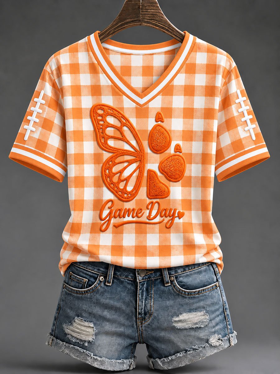 Tennessee Football x Dolly Parton Merch V-Neck Shirt Volunteers Game Attire Gifts