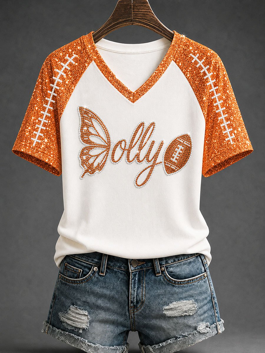 Tennessee Football x Dolly Parton Merch Dolly V-Neck Shirt Dolly Tennessee Outfits