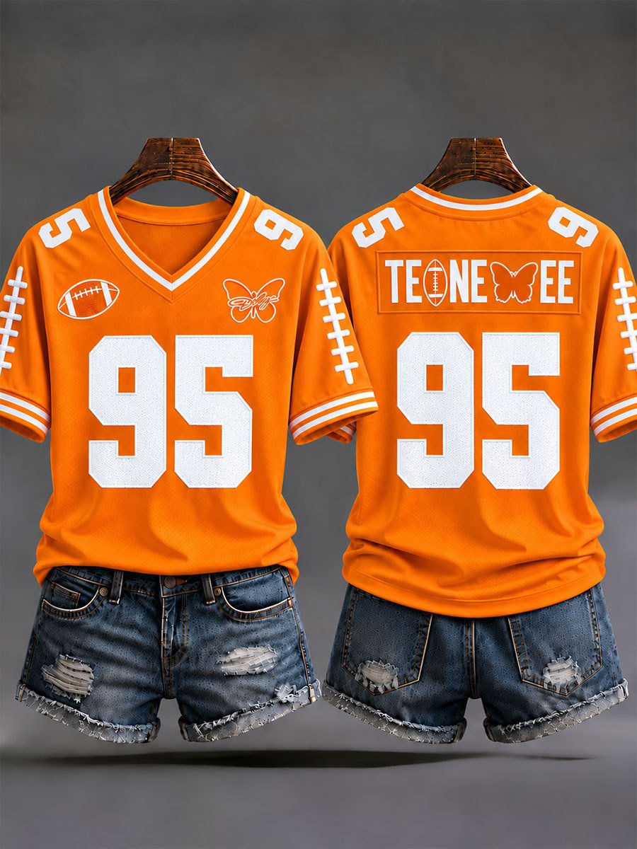 Tennessee Football x Dolly Parton Merch Tennessee V-Neck Shirt Dolly Memorial Gift