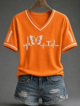 Tennessee Football x Dolly Parton Merch V-Neck Shirt Dolly Tennessee Outfits Her Gift