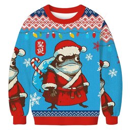 Frog Brings Gifts Christmas Ugly Sweater Funny Christmas Gear Gifts For Best Friend
