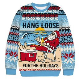 Hang Loose For The Holidays Christmas Ugly Sweater Funny Xmas Apparel Mom Gifts