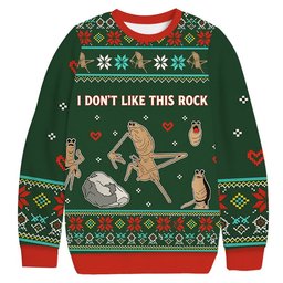 I Don_t Like This Rock Christmas Ugly Sweater Funny Xmas Outfits Holiday Lover Gifts