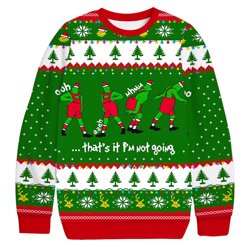 Funny Grinch Christmas Ugly Sweater Funny Christmas Clothing Gifts For Sister