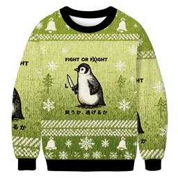 Funny Fight Or Flight Christmas Ugly Sweater Funny Christmas Merch Gifts For Wife